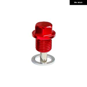 M14 * P1.5MM エンジン ドレスアップ磁気オイルドレンプラグ パッケージオイルサンプドレンプラグ M14 * P1.5MM ネジ付きほとんどの車 - red