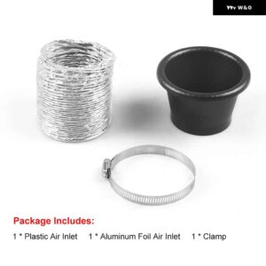 フロントバンパー ターボエアインテークパイプ タービンファンネルキットカーボンスタイルの自動交換 - Intake-tube round