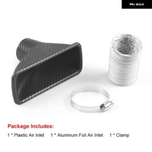 フロントバンパー ターボエアインテークパイプ タービンファンネルキットカーボンスタイルの自動交換 - Intake-tube square
