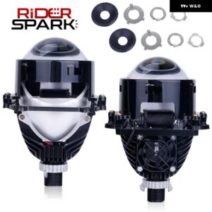 3.0インチ BI LED プロジェクターレンズ ハローライト H4 H7 9005 9006 ヘッドライト HELLA 3R エンジェルアイズ高ロービーム LED オートランプキット - Without Shrouds