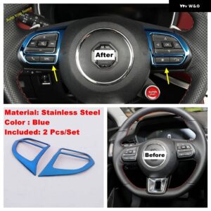 ステアリングホイール アンダー ギアシフト パドルカバー トリム モールディング ストリップ 装飾 MG ZS 2018 - 2023 インテリア - blue