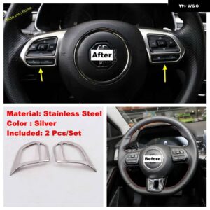 ステアリングホイール アンダー ギアシフト パドルカバー トリム モールディング ストリップ 装飾 MG ZS 2018 - 2023 インテリア - Silver