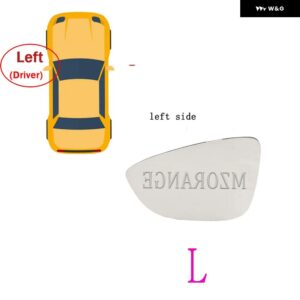 加熱サイドミラー ガラス VW ジェッタ 6 MK6 2011-2017 ドアウイングリアビューバックミラー ガラス VW CC パサート B7 レンズ - Left driver
