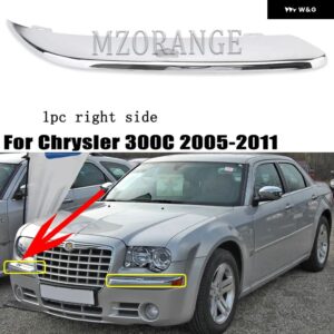 フロントバンパー トリム モールディング クライスラー 300C 2005-2010 2011 フロントバンパー リフレクタートリム デッキトリム カバー - 1 pc R
