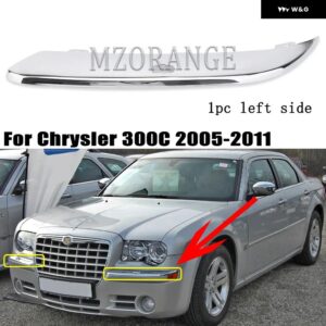 フロントバンパー トリム モールディング クライスラー 300C 2005-2010 2011 フロントバンパー リフレクタートリム デッキトリム カバー - 1 pc L