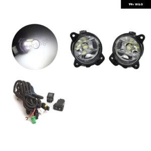 フォグランプ VW トランスポーター T5 マルチバン カラベル 2003-2010 LED フォグライト ブラック フォグランプ カバー グリル配線ハーネス スイッチ キット