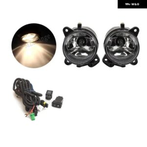 フォグランプ VW トランスポーター T5 マルチバン カラベル 2003-2010 LED フォグライト ブラック フォグランプ カバー グリル配線ハーネス スイッチ キット