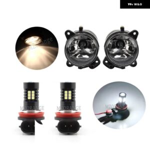 フォグランプ VW トランスポーター T5 マルチバン カラベル 2003-2010 LED フォグライト ブラック フォグランプ カバー グリル配線ハーネス スイッチ キット