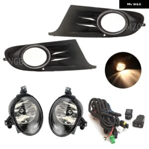 フォグランプ VW ゴルフ 6 MK6 カブリオレ 2009-2013 ヘッドライト LED フォグランプ カバー グリル ベゼル フレーム ハロゲン ドライビング ランプ