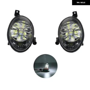 フォグランプ VW ゴルフ 6 MK6 カブリオレ 2009-2013 ヘッドライト LED フォグランプ カバー グリル ベゼル フレーム ハロゲン ドライビング ランプ