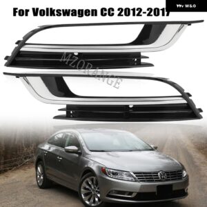 VW パサート CC 2012-17 フォグライト グリルカバー 自動フロントバンパー フォグライト ヘッドライト - 1 Pair