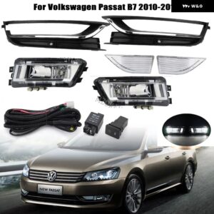 フォグランプ VW パサート B7 2010-15 ヘッドライト フロントバンパー フォグランプ リフレクターカー US モデル - 1 set LED