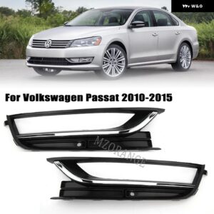 自動フロント フォグランプ VW パサート B7 2011-15 ヘッドライト フォランプグリルバンパー カバー 56D853665 - 1 Pair Cover