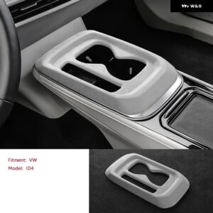 VW ID4 CROZZ 中央カップと アームレスト ボックス 蓋アタッチメント カバー ペースト シース シェル ブラック ホワイト - White Cup