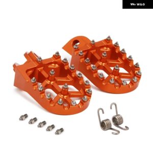オレンジ CNC フットペグ レスト ペダル KTM EXC SX SXF XC XCW XCF EXCF EXCW XCFW MX SIX DAYS 65 85 125 200 525 - Orange