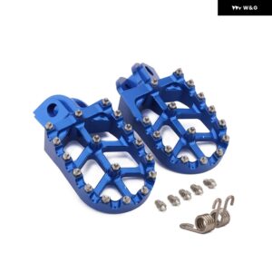 オレンジ CNC フットペグ レスト ペダル KTM EXC SX SXF XC XCW XCF EXCF EXCW XCFW MX SIX DAYS 65 85 125 200 525 - Blue