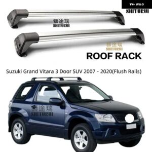 スズキ 2個 グランドビターラ 5 ドア SUV 2005-2020 ルーフラックルーフバー特殊合金ベルトロック LED 撮影 - 3 DOOR