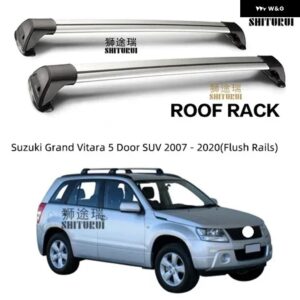 スズキ 2個 グランドビターラ 5 ドア SUV 2005-2020 ルーフラックルーフバー特殊合金ベルトロック LED 撮影 - 5 DOOR