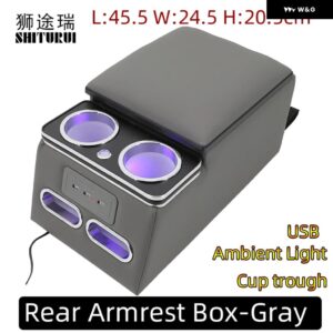 HONDA CRV アコード CIIMO CIVIC CROSSTOUR VEZEL CITY JADE CR-Z HR-V リア手すりボックス 携帯電話充電USB - gray