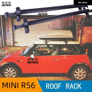 2個 ルーフバー ミニクーパー S R56 2006-2013 クラブマン R55 合金サイドバークロスレール ルーフラックキャリアキャリア - R56