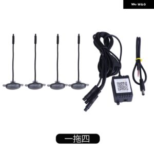 スズキ 4個 LED フロントグリル ライトホワイトアンバーライトアウターグリルランプ ジムニー JB64 JB74 2019-21 - App 4 black