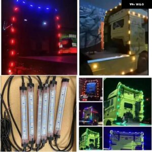 24V 6色 LED 点滅トラックアンビエントライトルーフバンパー ドアランプ 1.2メートル 2.4メートル ストリップ トレーラートラックキャラバン 装飾