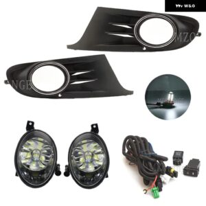 フォグランプ VW ゴルフ 6 MK6 カブリオレ LED フォグライト フレームハロゲン ドライビングランプ グリル ヘッドライト ケーブル ワイヤー キット カー - 1 set LED