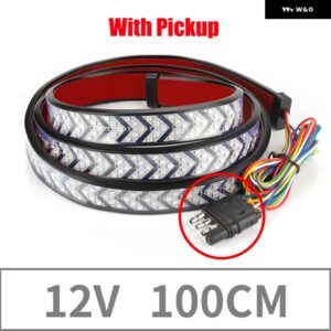 12V 24V LED テールゲート ライト LED トラック テールゲート ライトバーレッドランニングウインカー ブレーキリバースバックアップ テールライト - 12V 100cm pickup