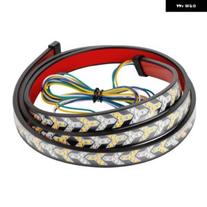LED ピックアップ矢印赤色 LED 流れる黄色 ウィンカーランプ スキャンブレーキ LED ライトバー 100CMリバース テールライト ストリップ