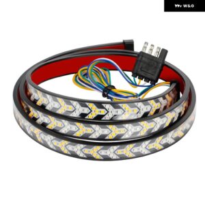 LED ピックアップ矢印赤色 LED 流れる黄色 ウィンカーランプ スキャンブレーキ LED ライトバー 100CMリバース テールライト ストリップ