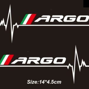 2個 バックミラー ステッカー フィアット QUBO STILO SEDICI シエナ牧場アルゴ - ARGO white