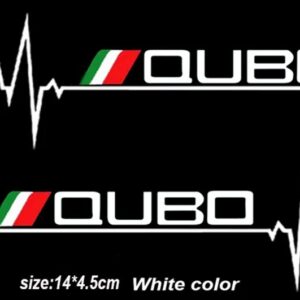 2個 バックミラー ステッカー フィアット QUBO STILO SEDICI シエナ牧場アルゴ - QUBO white