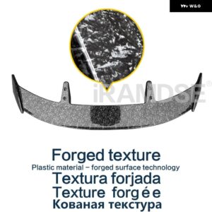 カーボン表面 スポイラー VW シロッコ 2009-2017 年通常のスタンダードタイプ TE ABS リア トランク ルーフ - Forged texture