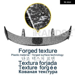 スポイラー シート イビサレオンカーボンペイント 2009-2021 年リア フロントガラス ウイング トランク ABS - Forged texture
