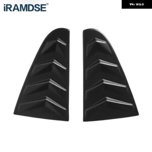 クォーターサイドウィンドウ ルーバースクープカバー ベント カーボン表面 スポイラー 装飾 VW ARTEON パサート CC 2009 - 2018 - Matt Black