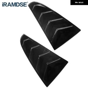 クォーターサイドウィンドウ ルーバースクープカバー ベント カーボン表面 スポイラー 装飾 VW ARTEON パサート CC 2009 - 2018 - Gloss Black