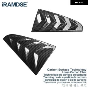 クォーターサイドウィンドウ ルーバースクープカバー ベント カーボン表面 スポイラー 装飾 VW ARTEON パサート CC 2009 - 2018 - Carbon Surface