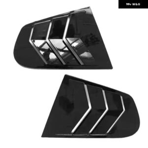 クォーターサイドウィンドウ ルーバースクープカバー ベント カーボン表面スタイル スポイラー 装飾 VW シロッコ 2009 - 2018 - gloss black 2pcs