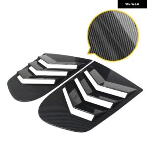 クォーターサイドウィンドウ ルーバースクープカバー ベント カーボン表面スタイル スポイラー 装飾 VW シロッコ 2009 - 2018 - Carbon Surface 2pcs