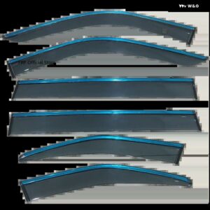 サイドウィンドウ バイザー WEY TANK 300 2024 2021-23 フロントガラス ディフレクター雨 ガードサンバイザー風 - 6x transparent