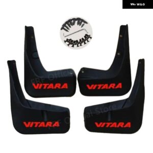 スズキ 4個 VITARA 2015 2022 2016 LY エスクード マッドガード フェンダー マッドフラップ ガードスプラッシュ マッドガ - red logo