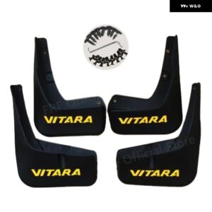 スズキ 4個 VITARA 2015 2022 2016 LY エスクード マッドガード フェンダー マッドフラップ ガードスプラッシュ マッドガ - yellow logo