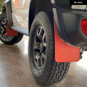 スズキ マッドフラップ ジムニー シエラ 2019 2022 JB64W JB74W マッドガード スプラッシュガード マッドフラップ フロント - Red