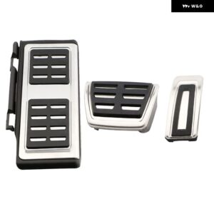 フットペダル シート レオンキュプラレオン MK4 KL1 KL8 2020 2021 2022 ステンレス ガスブレーキレストフットペダル パッド プロテクター AT MT - 3 pcs2