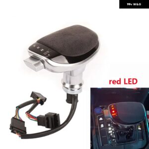 VW パサート B7 /B8 ゴルフ 6 /7 MQB ティグアン シュコダ オクタビア イエティ スーパーブ DSG 自動 ギアシフト ノブ レバー シフター ヘッド LED ライト - wool red LED