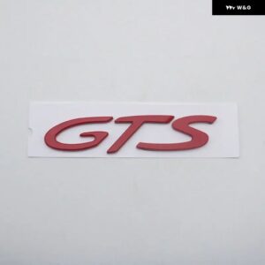 黒赤文字 ターボ 4 GTS リア トランク リッドエンブレムバッジ ステッカー デカール - red GTS