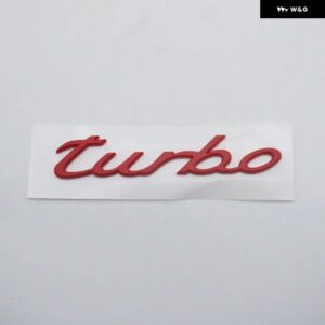 黒赤文字 ターボ 4 GTS リア トランク リッドエンブレムバッジ ステッカー デカール - red Turbo
