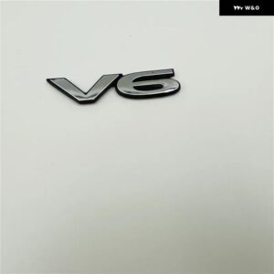 パジェロ モンテロ ランサー アウトランダー GLS GLX EX V6 エンブレム ロゴ リア ステッカー ドアサイド フェンダー マーク サイン - V6 silver