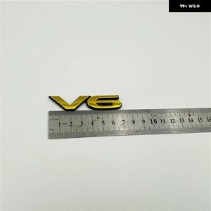 パジェロ モンテロ ランサー アウトランダー GLS GLX EX V6 エンブレム ロゴ リア ステッカー ドアサイド フェンダー マーク サイン - V6 gold