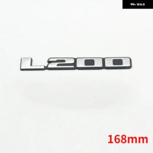 サイドフェンダー ステッカー リア トランク テールゲート ロゴエンブレム銘板トリトン L200 L300 - L200 168mmX22mm